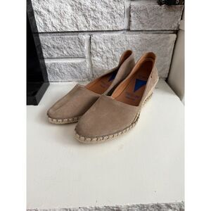 Verbenas Made in Spain Mamen Wedge Espadrilles in Stone Suede Womens 39/US7.5